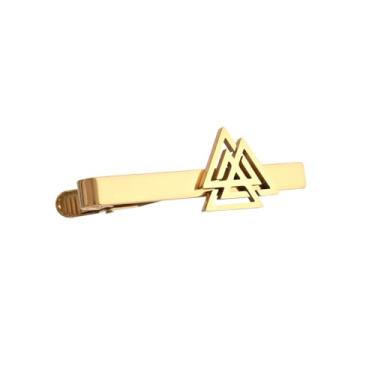 Imagem de Hexagrama de flor de lis Chi-Rho banhado a ouro e prata, vários padrões para homens, prendedor de gravata, joia de pai, moderation, Aço inoxidável, Sem Pedra Preciosa