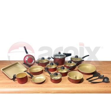 Imagem de Conjunto de Panelas 17 peças com Panela de Pressão 4,5L Completo - Arn