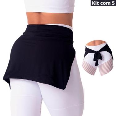 Imagem de Kit 5 Tapa Bumbum Preto Atacado - Massam Fitness, M