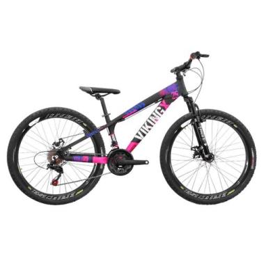 Imagem de Bike Aro 26 VikingX Tuff-25 24v Freio Hidráulico Susp Aro 29, Preto, R