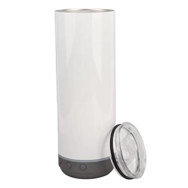 Imagem de Acouto Sublimation Copo de alto-falante isolado de 590 ml com fundo destacável, música portátil - cinza