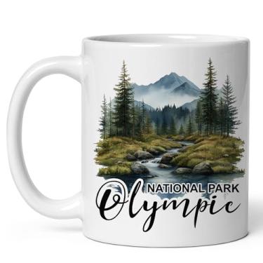 Imagem de No Thorns Media Caneca do Parque Nacional Olímpico Washington 325 ml Caneca de Café Bonita Cerâmica Branca para Lembrança Viagem Presente Casa Escritório Cozinha ID44991
