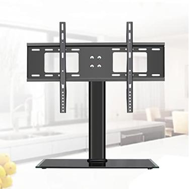 Imagem de Suporte de TV de parede para TV, suporte de mesa de ajuste de altura de três posições, base de TV de mesa com placa de aço espesso de 2,5 mm, serve para TVs de perfil baixo de 32 a 55 polegadas belo