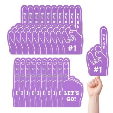 Imagem de 20 peças de mini dedos de espuma, somos o dedo de espuma número 1, dedos de mão de espuma para festa de aniversário com tema esportivo, suprimentos de líder de torcida para eventos esportivos