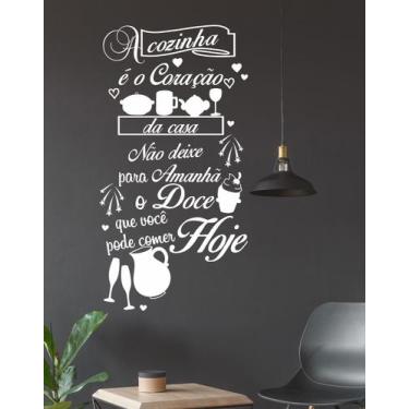 Imagem de Decoração de Parede Frase Cozinha é o Coração amanhã e hoje - Gaudesiv