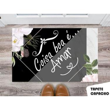 Imagem de Tapete Capacho Personalizado Coisa Boa é.... Amar - Deluzz