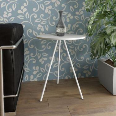 Imagem de Mesa Lateral Gabriela Wood Branco - ASTURIAS