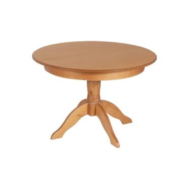 Imagem de Mesa de Jantar Retrátil/Extensível em Madeira e MDF Redonda Tea Meu Móvel de Madeira - Nozes
