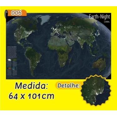 Imagem de Mapa Mundi em Painel de Lona - Modelo 6 - Micro Oficina