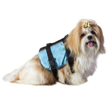Imagem de Colete Salva-Vidas Para Cães Pequeno Porte Ajustável Aquático Praia Pi