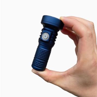 Imagem de Lanterna compacta de corpo ajustável recarregável MANKER MC13 II (versão de alta qualidade), LED SBT90.2, 4000 lúmens, distância do feixe de 600 m (bateria excluída) (azul)