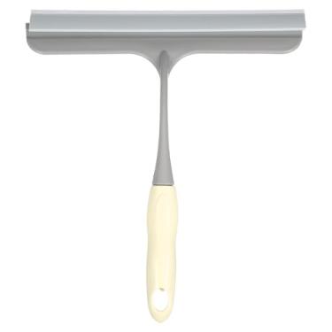 Imagem de HARFINGTON Rodo de chuveiro de 22 cm de comprimento, ferramenta de limpeza de lâmina de água, rodo de espelho doméstico com orifício para limpeza de janela de para-brisa, porta de vidro, branco