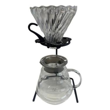 Imagem de Conjunto De Passar Café Jarra+ Suporte+ Coador De Virdro - Caetano Sto