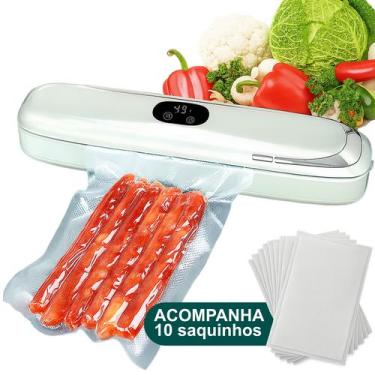 Imagem de Maquina Seladora Embaladora De Alimentos A Vácuo Com Timer Digital 10 