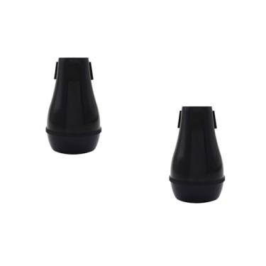 Imagem de 2 peças trombone mudo instrumento musical acessório trombone tenor silenciador reto mudo acessório tenor slide instrumento musical