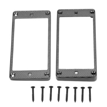 Imagem de Quadro de montagem de metal anel de captador humbucker 2pcs Definir estrutura estável de fundo plano Substituição perfeita para LP SG Elétrica Ponte de Guitarra e Pescoço