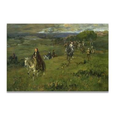 Imagem de The Night After The Battle John Lavery Iconic Realist Portrait & War Scene Canvas Art – Decoração de parede irlandesa atemporal para casa 30 x 45 cm Un Framed