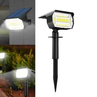 Imagem de Luz Solar de Jardim – Holofotes LED com Espeto Externo, IP65 à Prova d'Água, 3 Modos de Iluminação – Energia Solar para Quintal e Áreas Externas (72 LED - Branco Frio, 1)