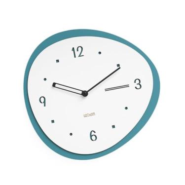 Imagem de BLWOTMOR Relógio de Parede com Design Moderno, Ideal para Ambientes Internos, Azul-ciano, Tamanho real