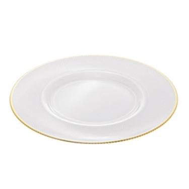 Imagem de Sousplat Com Fio De Ouro Thin Edge de Cristal 33cm