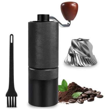 Imagem de DITOSH Moedor de café manual destacável de aço inoxidável cônico, moedor de grãos de café de alumínio com 25 configurações de moagem, escova de limpeza, moka, expresso, moka, prensa francesa para