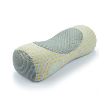 Imagem de EDMILE Travesseiro de pescoço de trigo sarraceno para dormir, travesseiro pequeno de rolo lombar de 12 x 38 cm para alívio da dor rígida, suporte de pescoço para dor nas costas almofada com almofadas