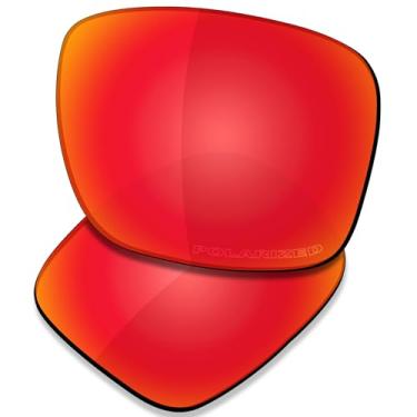 Imagem de SAUCER Lentes de reposição premium para óculos de sol Oakley Holbrook XXL Asian Fit OO9487F High Defense - vermelho fogo polarizado