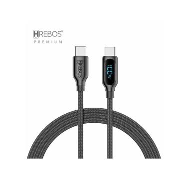 Imagem de Cabo Smartphone Hrebos Cb-301c Usb Tipo C 1.2m Preto
