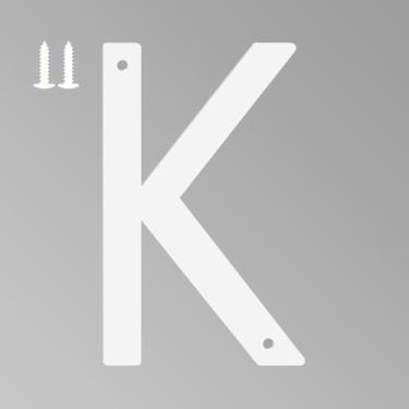 Imagem de Números de casa branca de 12 cm para uso externo, letras de metal para placas externas, letras de endereço de casa de alumínio antiferrugem para decoração de porta da frente, escritório e jardim