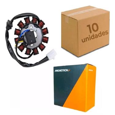 Imagem de Estator Ys 150 Fazer Sed 2013 2014 2015 2016 2017 2018 2019 2020 Magnetron Kit Com 10 Peças
