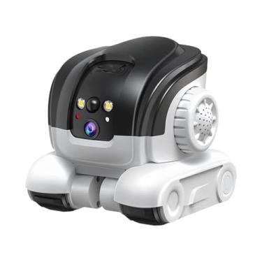 Imagem de KiBcsLic Câmera robótica sobre rodas 1080P, lente dupla, câmera de vigilância para bebês, para loja, sala de estar, berçário, escritório interno