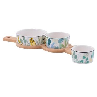 Imagem de Petisqueira Ekos Decal Bambu 35 x 12 - Conjunto 4 Peças