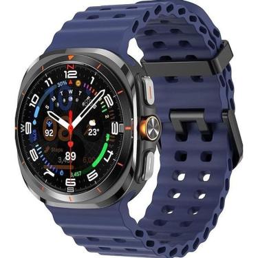 Imagem de Pulseira De Silicone Para Samsung Galaxy Watch Ultra Azul M