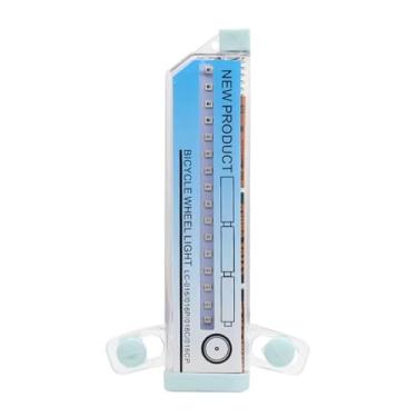Imagem de Chiffonade Luzes de roda de bicicleta, 32 LEDs, luz de raio de roda de bicicleta com 32 padrões, visor duplo para segurança de roda de bicicleta, acessórios de equitação noturna (luz de roda de