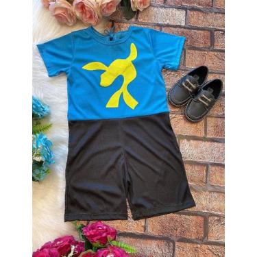 Imagem de Fantasia Lucas Neto Aventureiro Azul Menino para Festa Infantil - Teci