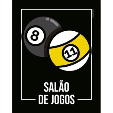 Imagem de Kit 3 Placas Desenho - Salão De Jogos