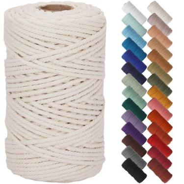Imagem de Cordão de macramê de algodão NOANTA 5mm x 100m Corda bege
