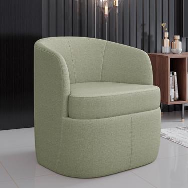 Imagem de Poltrona Decorativa Design Moderno Bel Sala de Estar Base Giratória Bouclê Verde Água G33 - Gran Belo