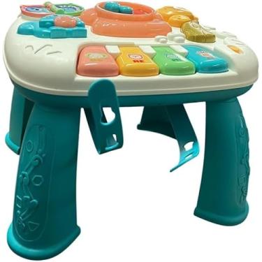 Imagem de Mesa de Atividades Musical Interativa com Piano e Relógio, Brinquedo Educativo para Bebês