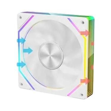 Imagem de Ventoinha De Resfriamento Para Gabinete De Computador 12CM ARGB Ice Wh