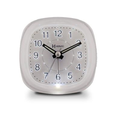 Imagem de Relógio Despertador Herweg Com Iluminação 2721 Branco - Branco