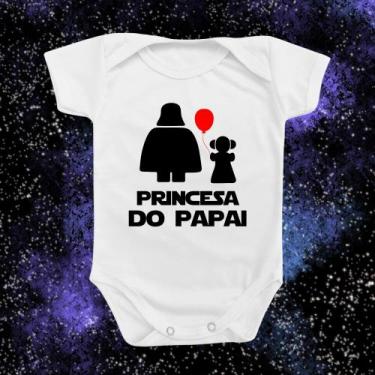 Imagem de Roupinha Body de Bebê Princesa do Papai Menina Presente Starwars Filme