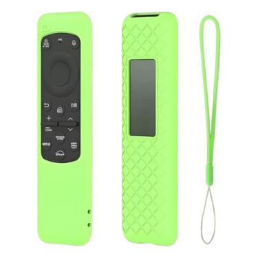 Imagem de Capa De Silicone para Controle Remoto, Compatível com Samsung TV Smart Cu8000 Cu7700 Bn59, Solar (Verde)