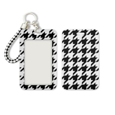 Imagem de WIRESTER Porta-crachá de identificação deslizante de plástico aberto para mulheres e homens, capa rígida com janela transparente para cartão de identificação, cartões de crédito, cartão de foto