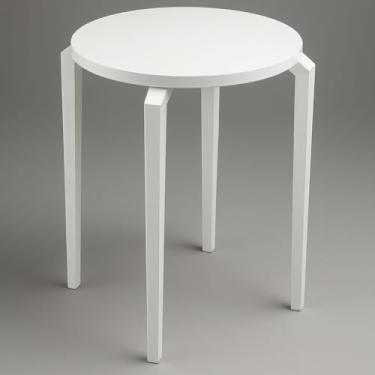 Imagem de METALTRU - Banqueta Versátil Redonda em Aço Carbono Metalon, Cor Branca