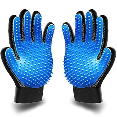 Imagem de KENNELS & KATS Luvas de cuidados para animais de estimação | Luva de remoção para cuidados fáceis e sem bagunça | Luva de cuidados para cães, gatos, coelhos e cavalos com cabelo longo/curto