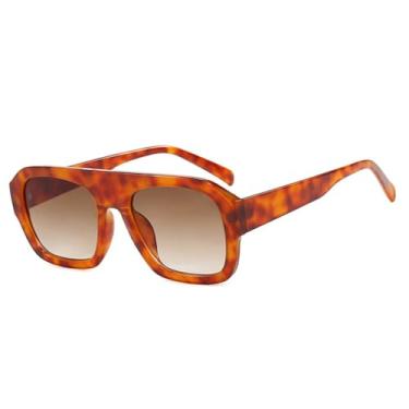 Imagem de Óculos de Sol Femininos UV400 com Lentes Degradê em Tons de Chocolate, Estilo Punk Masculino, Ideais para Esportes ao Ar Livre, Corrida e Ciclismo, Cor Âmbar com Degradê.