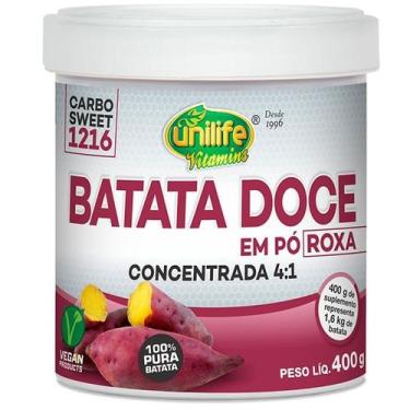 Imagem de Batata Doce Roxa em pó 100% Pura 400g Unilife