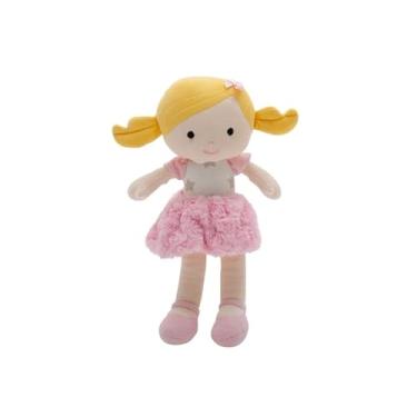 Imagem de BONECA DE PANO MALU LOIRA LAVÁVEL ANTIALÉRGICA 38 CM