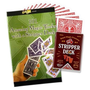 Imagem de Stripper Deck Kit with Bicycle Playing Cards – Learn 125 Plus Magic Tricks Using Deck of Cards, Magic Cards & Professional Trick Routines for Beginners, Kids & Adults (Red)